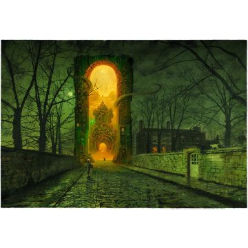 Canvas: Doorway Cat - 90 x 60 cm