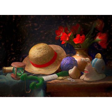 Canvas: Straw Hat 70x50 cm