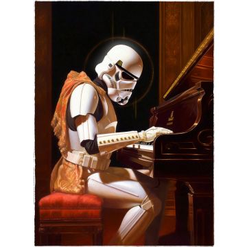 Canvas: Stormtrooper Piano - 50 x 70 cm