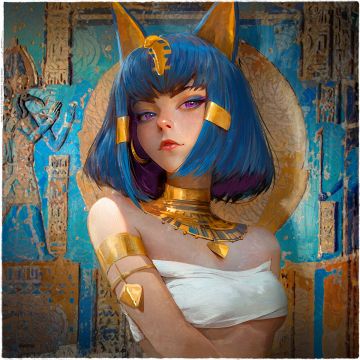 Canvas: Ankha - 50 x 50 cm