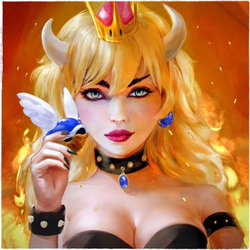 Canvas: Bowsette - 50 x 50 cm