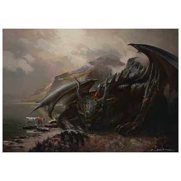 Wolf and Dragon - Poster A3
