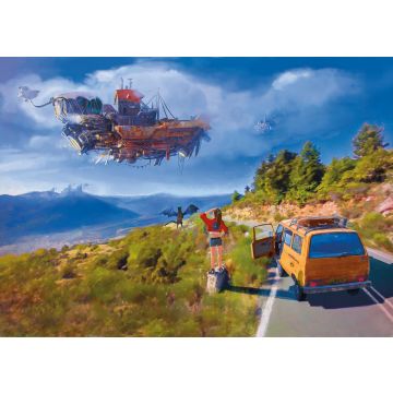 Luna Nova ship - Postcard