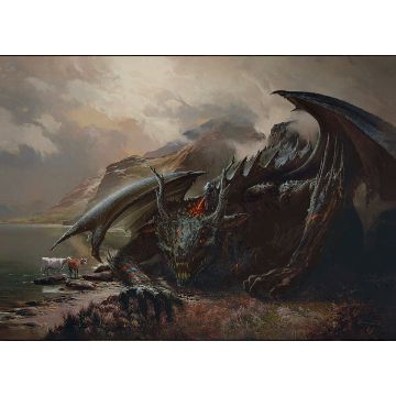 Wolf and Dragon - Postcard