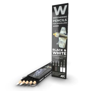 Watercolor Pencil Set Black And White