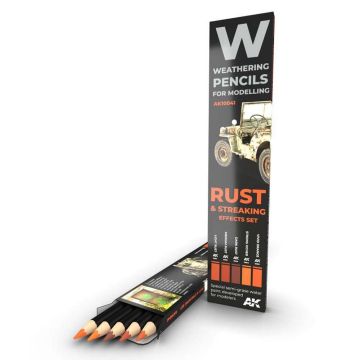 Watercolor Pencil Set Rust And Streaking