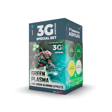Wargame Color Set. Green Plasma And Glowing Effect