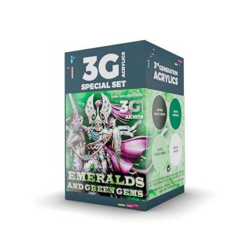Wargame Color Set. Emeralds And Green Gems