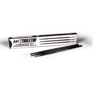 AK Brushes: AK Table Top Brushes Set 0,1,2