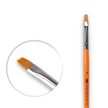 AK Brushes: Flat Brush 4 Synthetic