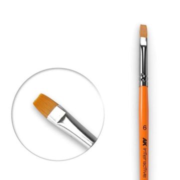 AK Brushes: Flat Brush 6 Synthetic