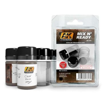 Mix N Ready (4 Empty Jars Whith Labels)
