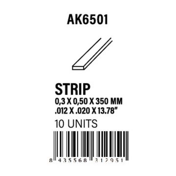 Strips 0.30 x 0.50 x 350mm - Styrene Strip