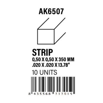 Strips 0.50 x 0.50 x 350mm - Styrene Strip