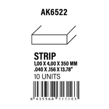 Strips 1.00 x 4.00 x 350mm - Styrene Strip
