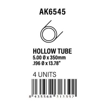 Hollow Tube 5.00d x 350mm (W.T. 0,7mm) - Styrene Strip