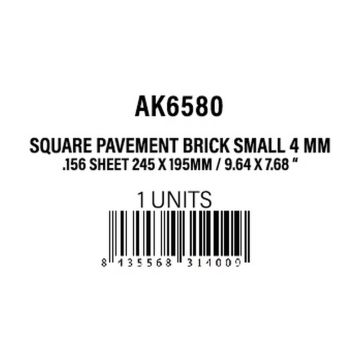 Square Pavement Brick Small 4MM156 Sheet 245x195