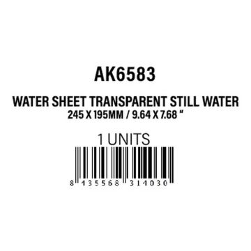 Water Sheet Transparent Still Water 245 x 195mm