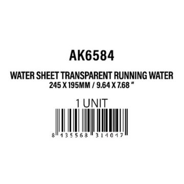 Water Sheet Transparent Running Water 245 x 195mm