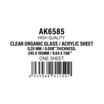 0,20 mm - 0.008inch Thickness-Clear Organic Glass-Acrylic