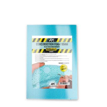 AK Diorama: Construction Foam 10mm - Blue Foam 195 X 295 Mm (2 Sheets)
