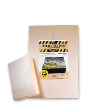 AK Diorama: Extruded Foam 30 Mm A4 Size Already Cut (4 Units)