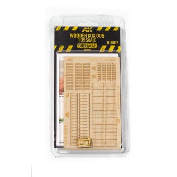 AK Diorama: Laser Cut Wooden Box 001 1:35. 9 Units
