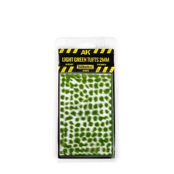 AK Diorama: Light Green Tufts 2mm