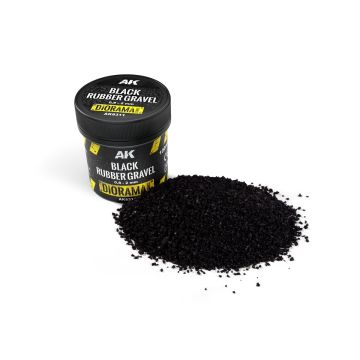 AK Basing Bits: Black Rubber Gravel 0.8 - 2mm