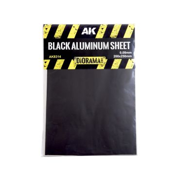 Black Aluminium Sheet 200x250mm (150um)