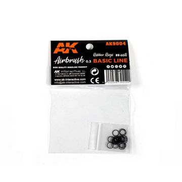 AK Tools: Rubber Rings - 20 units (Airbrush Basic Line 0.3)