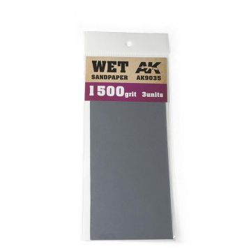 AK Tools: Wet Sandpaper 1500 Grit. 3 units