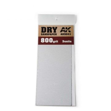 AK Tools: Dry Sandpaper 800 Grit. 3 units