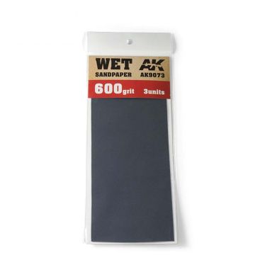 AK Tools: Wet Sandpaper 600 Grit. 3 units