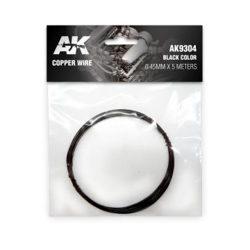 AK Accessories: Copper Wire 0.45mm X 5 Meters Black Color