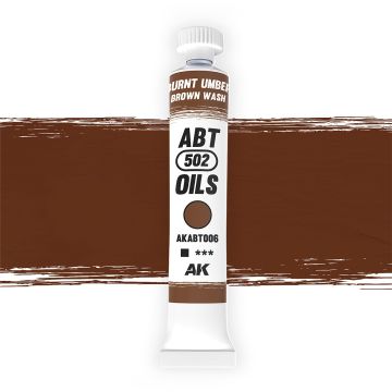 ABT 502 Oils - Burnt Umber/Brown Wash - 20ml