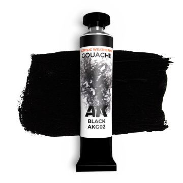 AK Gouache: Black 20ml