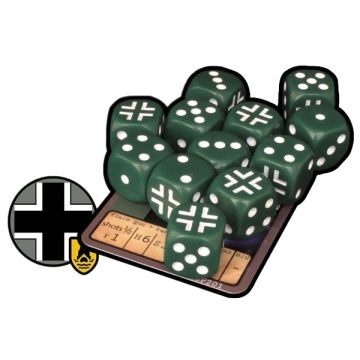 12 Custom Dice + Weapon Card Set for German Heer 26th Volksgrenadier Division