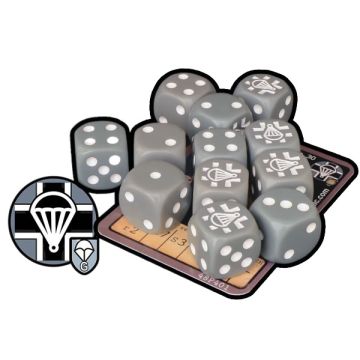 12 Custom Dice + Weapon Card Set for German Luftwaffe 5th Fallschirmjager
