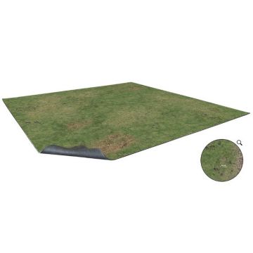 Grassy Fields Gaming Mat 2x2 - Grid