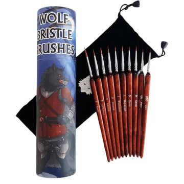 Wolf Bristle Brush Set
