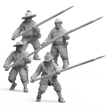 European Pikemen Unit Resculpt Models