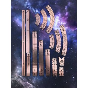 Space Template Gold / Black (for X-wing 2.0)