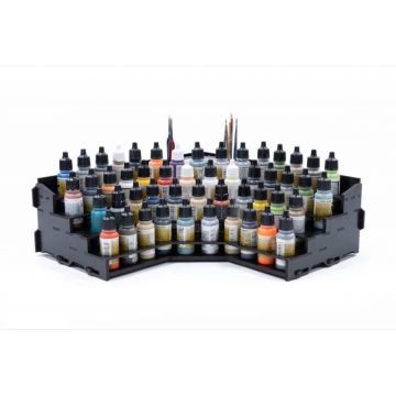 Black Paint Rack: Corner Colour Shelf Top (Dropper)