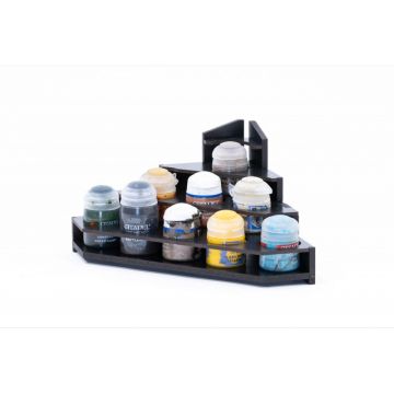Black Paint Rack: End Piece Colour Shelf (Citadel)