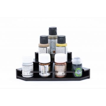 Black Paint Rack: End Piece Colour Shelf (Pigment)