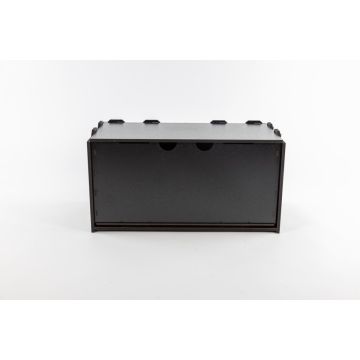 Black Paint Rack: Cabinet with Large Drawer