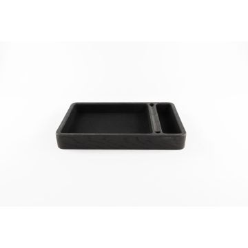 Dice Tray - Beechwood with Two Pockets - Black