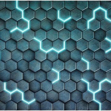 Blue Hexx 3x3 Gaming Mat