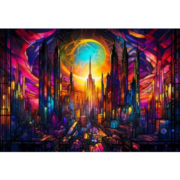 Canvas: Cyberpunk Glass - 90 x 60 cm